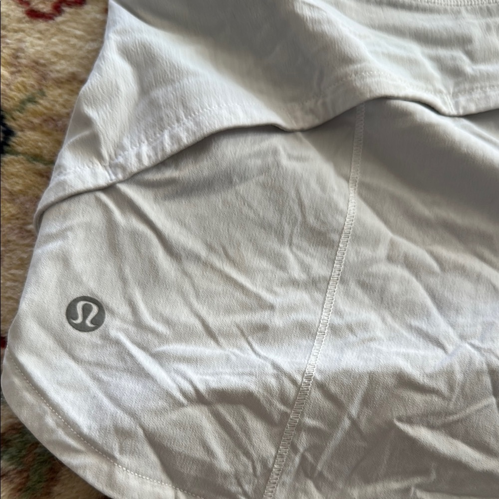 lululemon athletica White Athletic Shorts with Wide Waistband - Picture 2 of 5